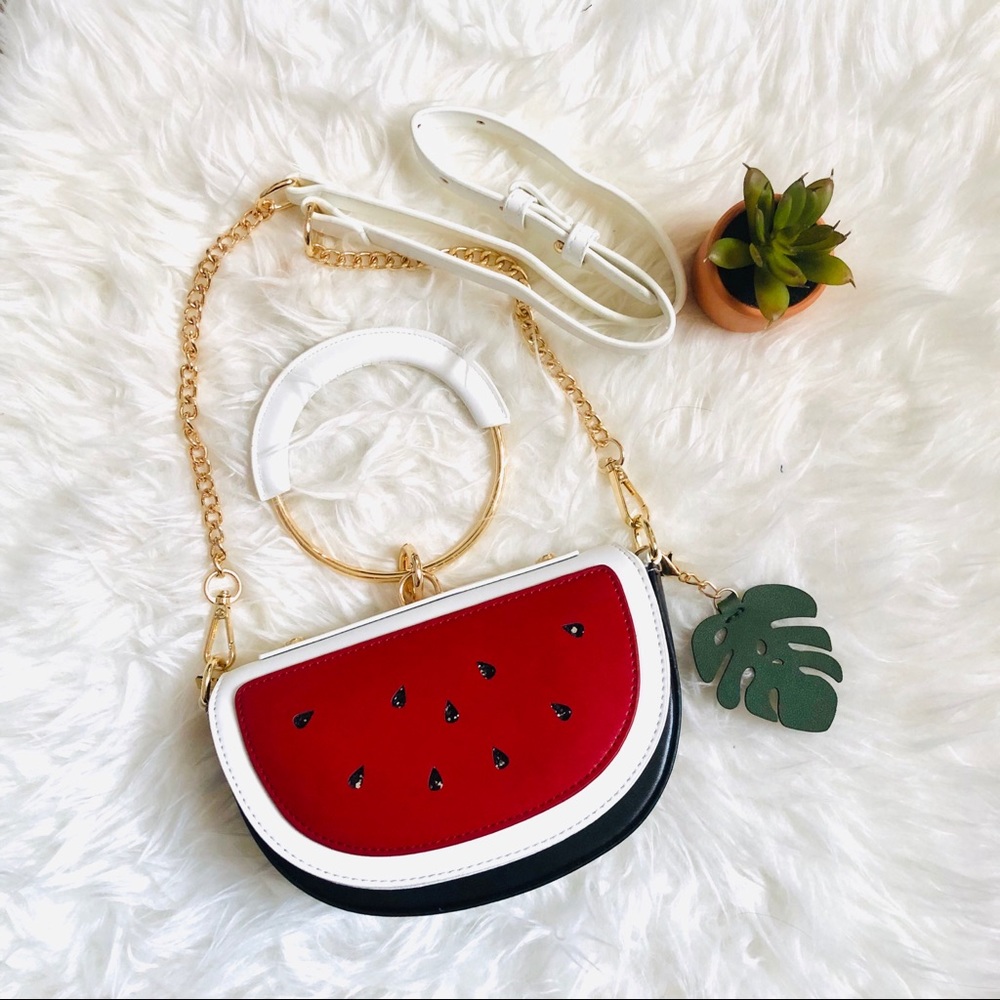 Watermelon 🍉  shaped handbag with O ring handle